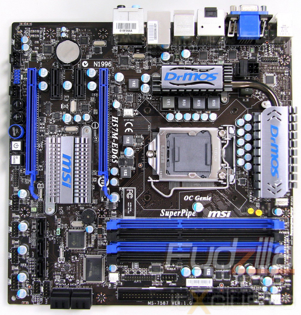 MSI's H57 motherboard pixellized